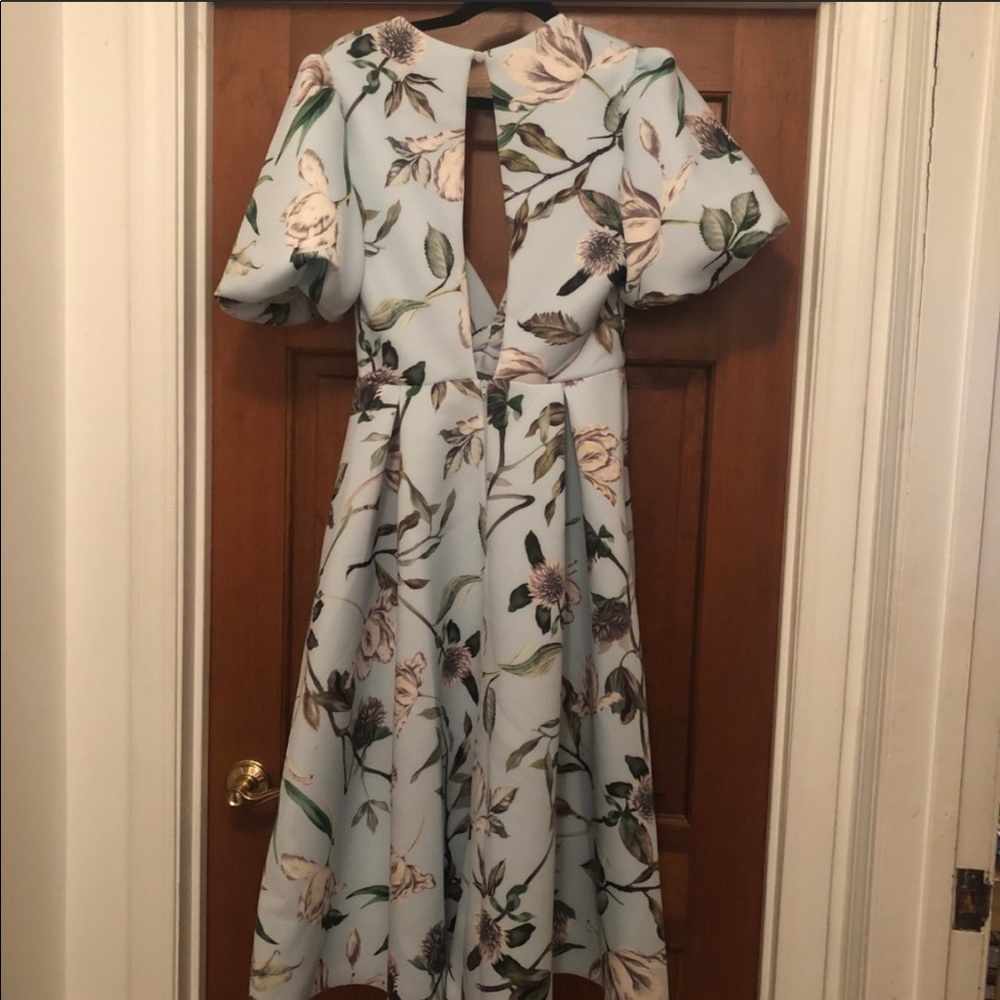 ASOS DESIGN Bubble Sleeve Midi Floral Dress - Picture 7 of 7